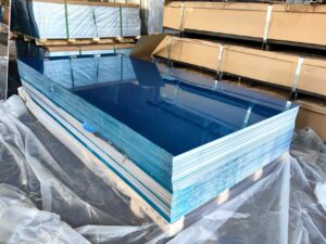 ALUMINIUM PLAIN SHEET WITH BLUE FILM