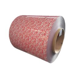 STEEL PREPAINTED COIL WITH RED FLOWER PATTERNS